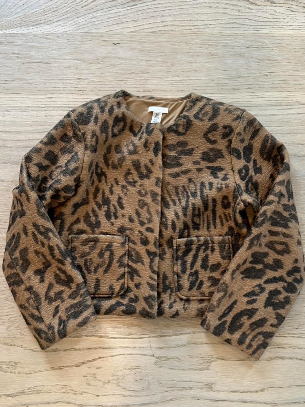 H&M Leopard Print Fuzzy Jacket
